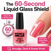 PRONAIL Wet Glaze - High Gloss Nail Finish, Adds Shine and Protection - 0.5 OZ