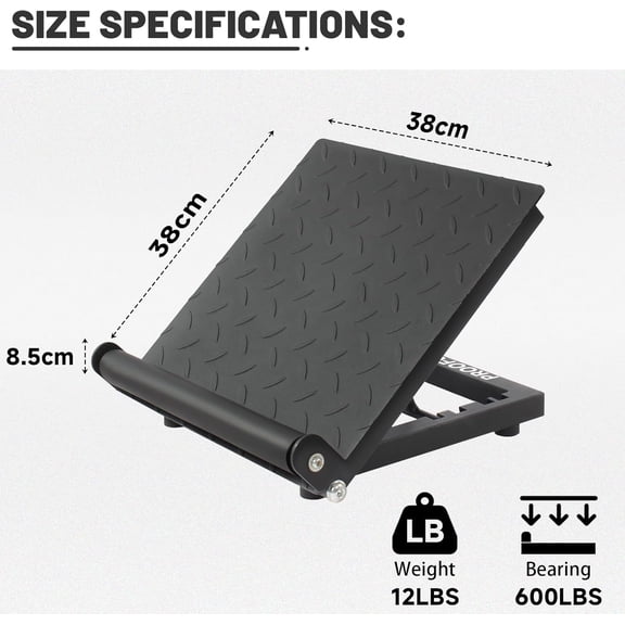 PROOFGOLD 600LBS Adjustable Slilt Board - Heavy Duty Steel Calf Stretcher Balance Board for Leg Exercise - Portable Incline Wedge for Home & Commercial Gym