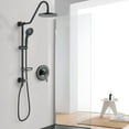thumbnail image 1 of PROOX Shower System with 8" Rain Shower Head, 5-Function Handheld Shower, Adjustable Slide Bar, with Rough-in Valve, 1 of 8
