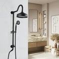 thumbnail image 1 of PROOX Wall Mount Bathroom Rainfall Shower Fixtures Faucet with 8 inch Shower Head Handheld, 1 of 7