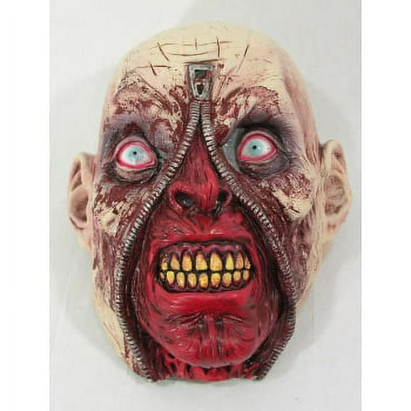 PROP-DLX LATEX MASK-ZIPPER ZOM