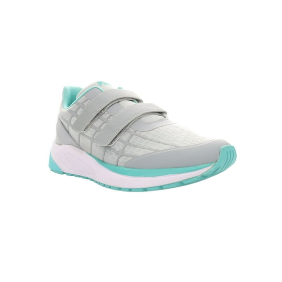 PROPET Womens Gray Mixed Media Anti Microbial Cushioned One Twin Strap Round Toe Platform Athletic Sneakers Shoes 12 2E