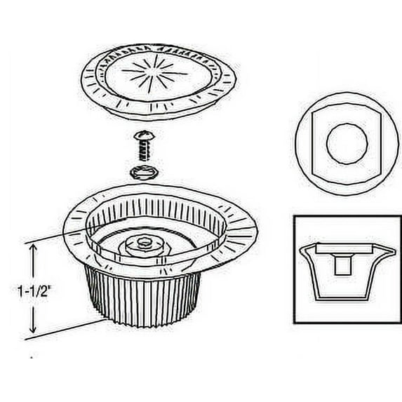 PROPLUS CHATEAU BATHROOM HANDLE ACRYLIC per 9 Each