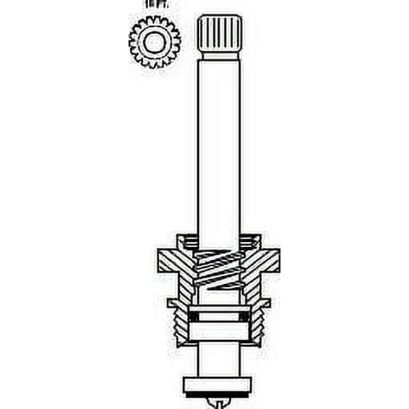 PROPLUS FAUCET STEM COLD FOR UNION BRASS, 18 PT per 5 Each