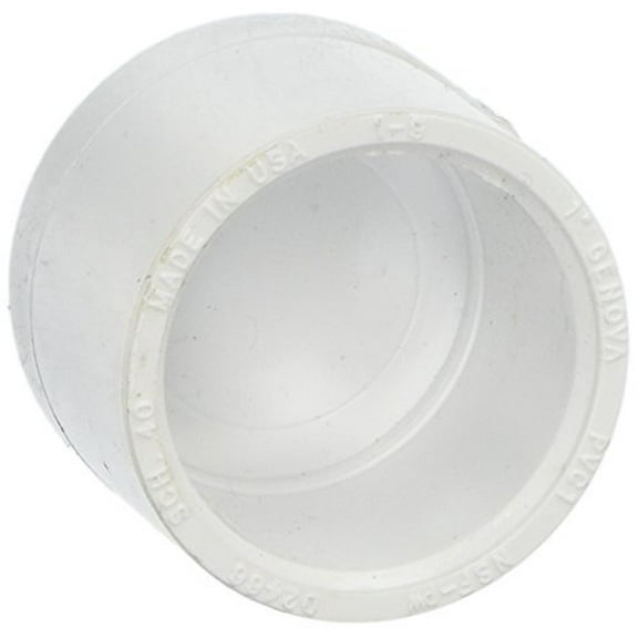 Jensen Home Pipe Cap 30158 - PVC, 1", White - Water Pipe Cap