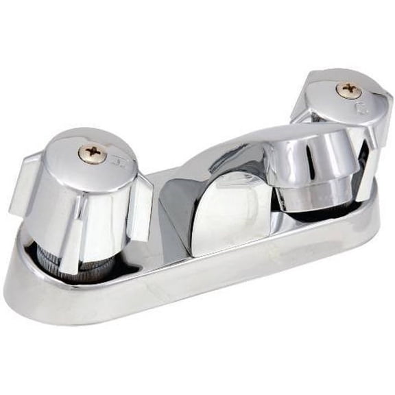 ProPlus 2498343 Lavatory Faucet Two Handle Chrome Finish 4 Inch Centers Lead Free Brass 1.8 GPM