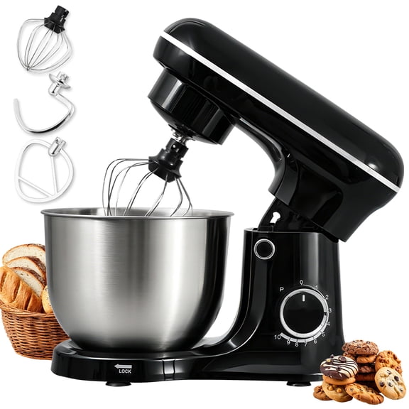 PROPOTCOKE Stand Mixer,5.5Qqt,10 Speeds Portable Lightweight Electric Food Mixer for Kitchen Daily Use with Egg Whisk,Dough Hook,Flat Beater