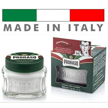 PRORASO Green Pre Shave Cream With Eucalyptus Oil And Menthol, For Men New
