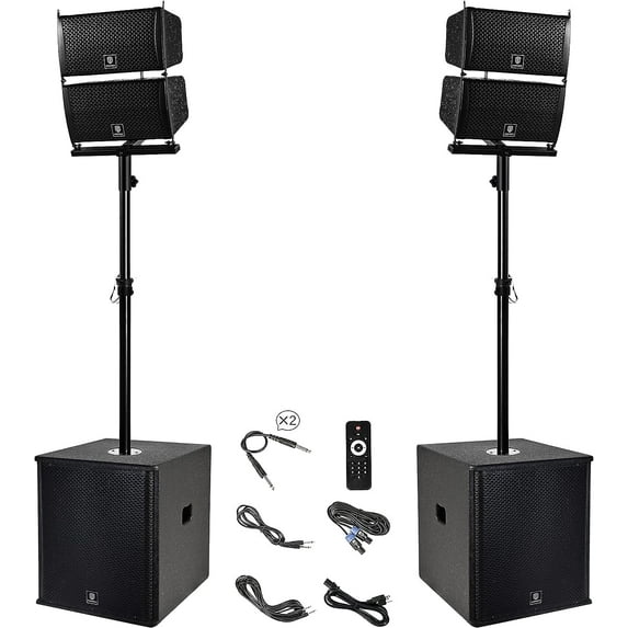 PRORECK CLUB 6000 15-inch 6000W Stereo PA Speaker System Combo Set