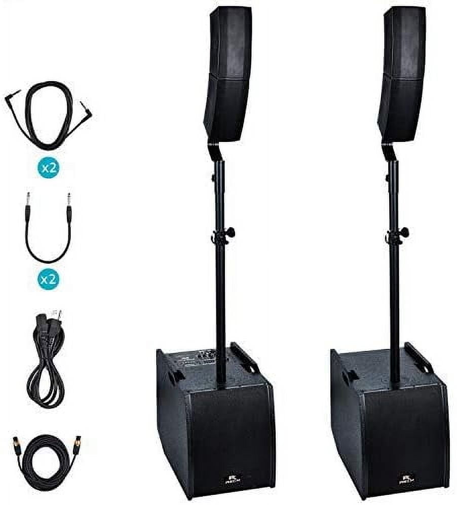PRORECK Club 3200 12-Inch 4000 Watt DJ/Powered PA Speaker System Combo Set with Bluetooth/USB/SD Card