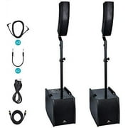 PRORECK Club 3200 12-Inch 4000 Watt DJ/Powered PA Speaker System Combo Set with Bluetooth/USB/SD Card