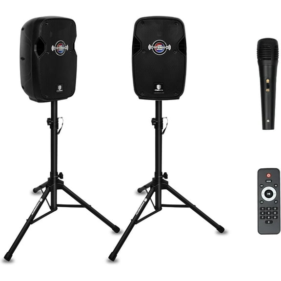 PRORECK IMPACT 8-Inch Stereo Speakers 600W Peak Power Bluetooth PA Speaker