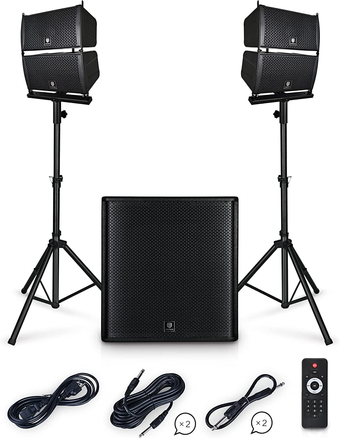 Proreck Club 4000 18-Inch 4000W Stereo DJ/Powered PA Speaker System Combo Set