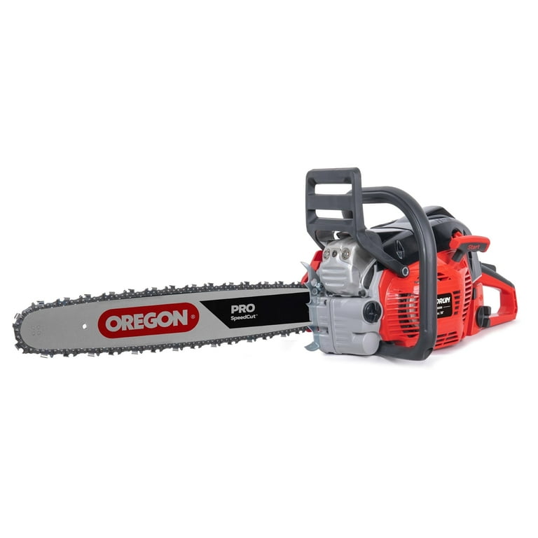 PRORUN Commercial Chainsaw: 55.5cc 2-Cycle Gas-Powered with 20-in