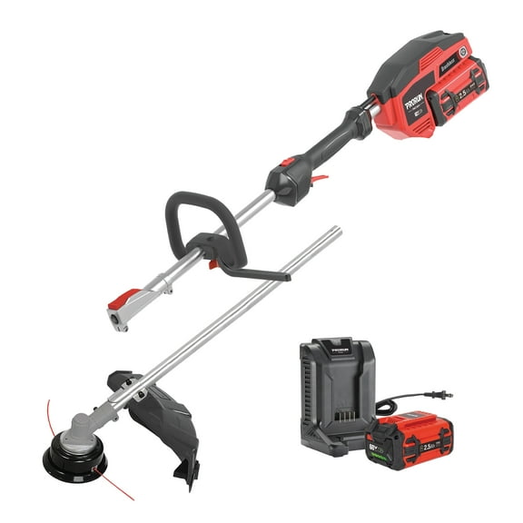 PRORUN 60V Attachment Capable Powerhead and String Trimmer Kit with 2.5 Ah Battery and Charger