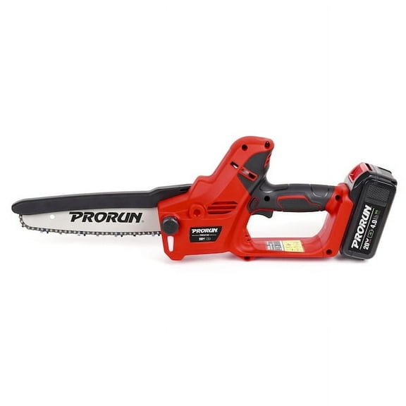 PRORUN 20V 7-in. Brushless Cordless Mini Chainsaw with 4.0 Ah Battery and Charger