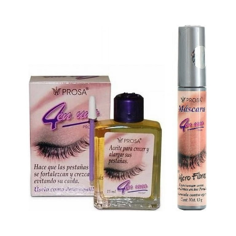 Prosa 4 in 1 Mascara with Micro Fibers 13g and Lash Growth Oil