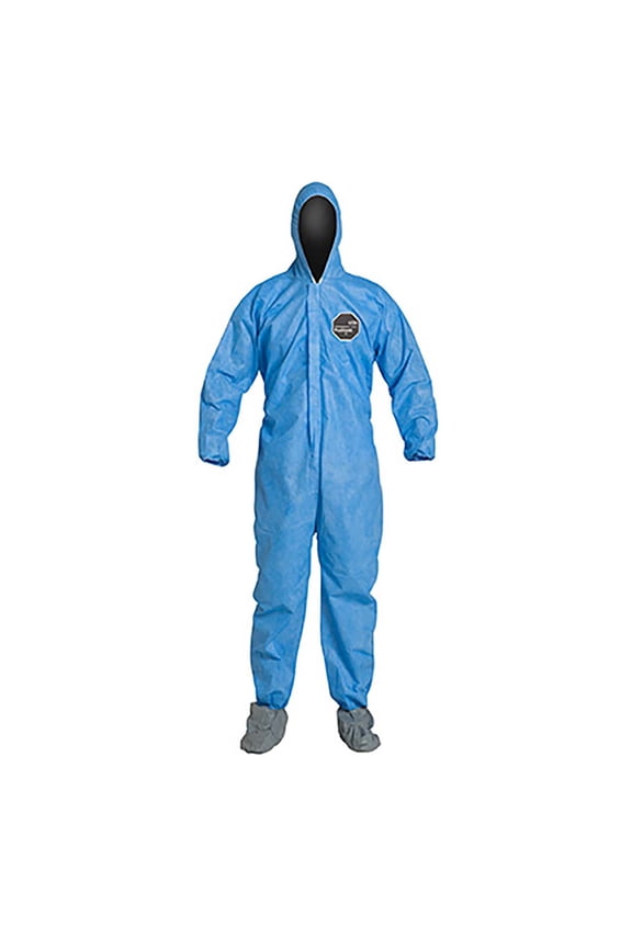 PROSHIELD 10, COVERALL, ZIPPER FRONT, HOOD, BOOTS, ELASTIC WRIST, STORMFLAP