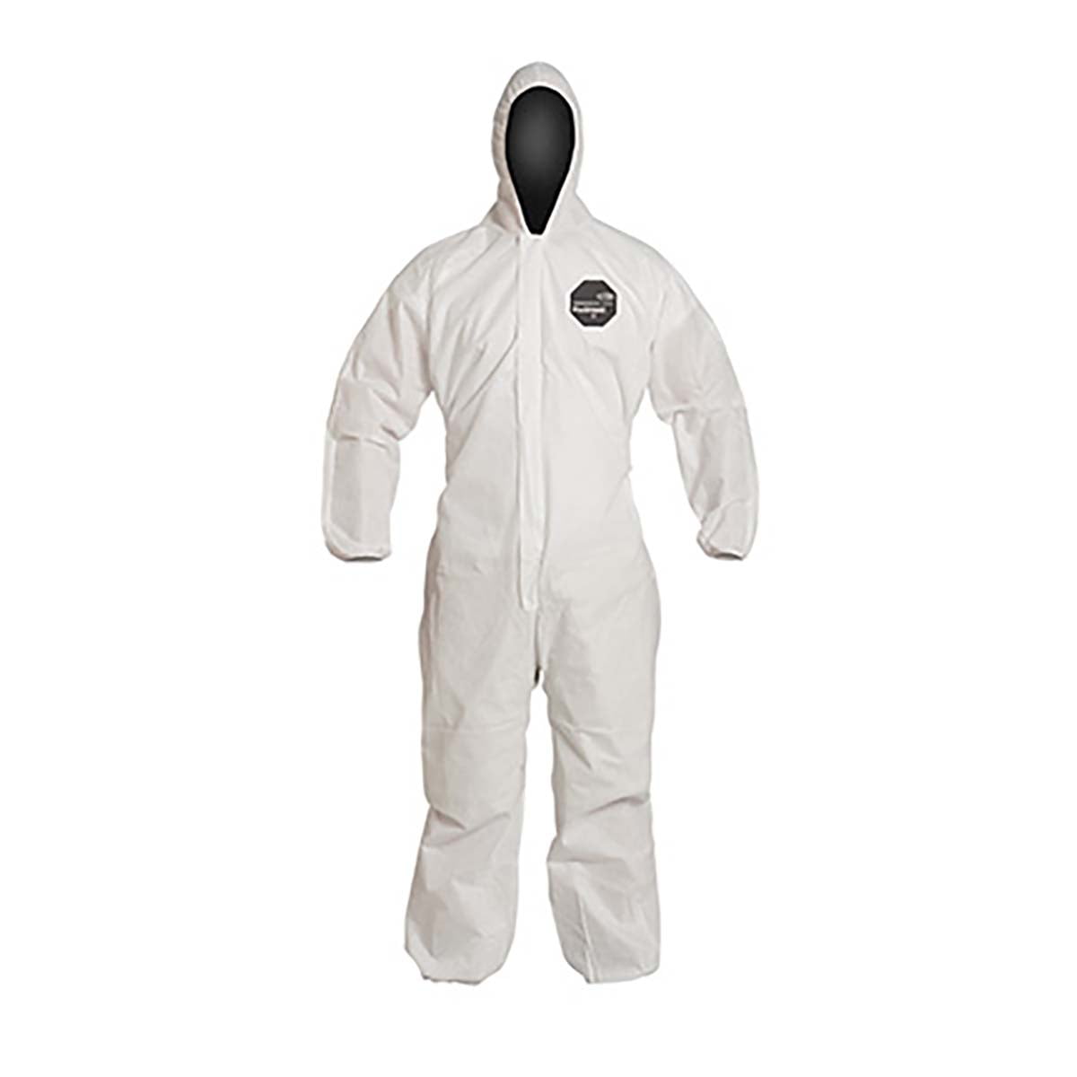 PROSHIELD 10, COVERALL, ZIPPER FRONT, HOOD, ELASTIC WRIST AND ANKLE, STORMFLAP