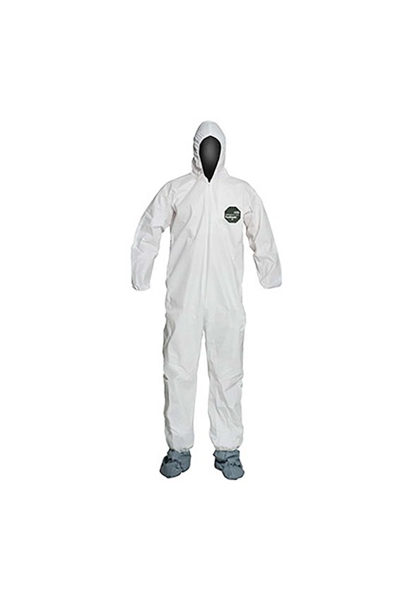 PROSHIELD 50, COVERALL, ZIPPER FRONT, HOOD, BOOTS, ELASTIC WRIST, STORMFLAP