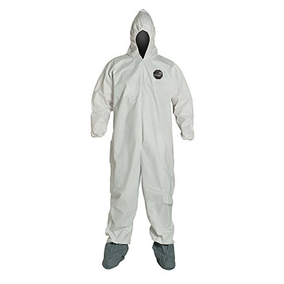 PROSHIELD 60, COVERALL, ZIPPER FRONT, HOOD, BOOTS, ELASTIC WRIST, STORMFLAP