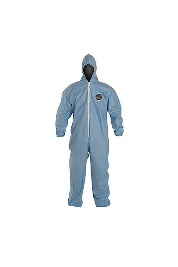 PROSHIELD 6SFR, COVERALL, ZIPPER FRONT, HOOD, ELASTIC WRIST AND ANKLE, STORMFLAP