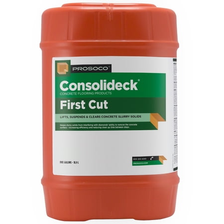 Prosoco Consolideck First Cut Lifts, Suspends & Clears Concrete Slurry Solids Concrete Cleaners