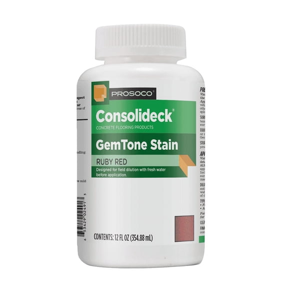 PROSOCO GemTone Stain | Translucent Color Dye for Interior Concrete Floors - ANTIQUE CORK 12 OZ