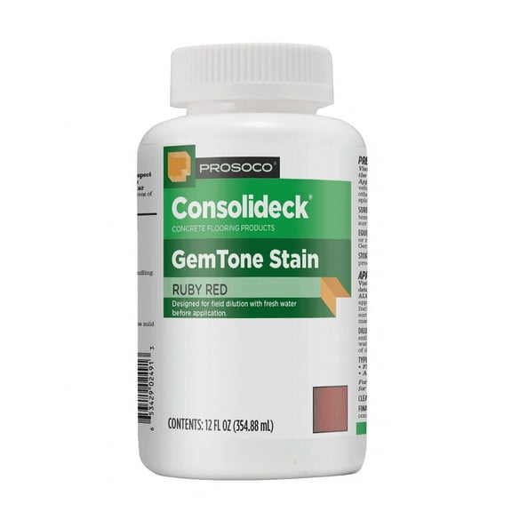 PROSOCO GemTone Stain | Translucent Color Dye for Interior Concrete Floors - PAINTED DESERT 12 OZ