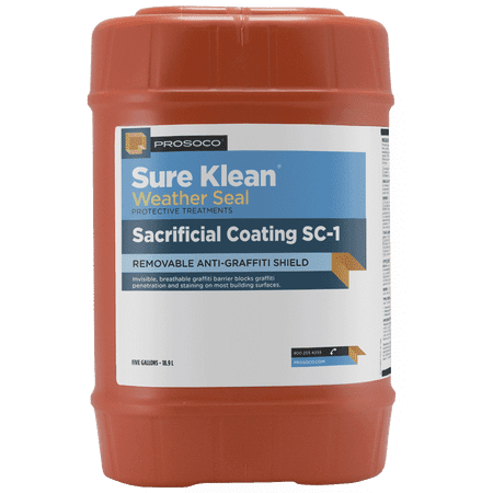 PROSOCO Sacrificial Coating SC-I | A Graffiti Barrier Preventing Spray Paints, Crayons and Ink from Staining a Surface