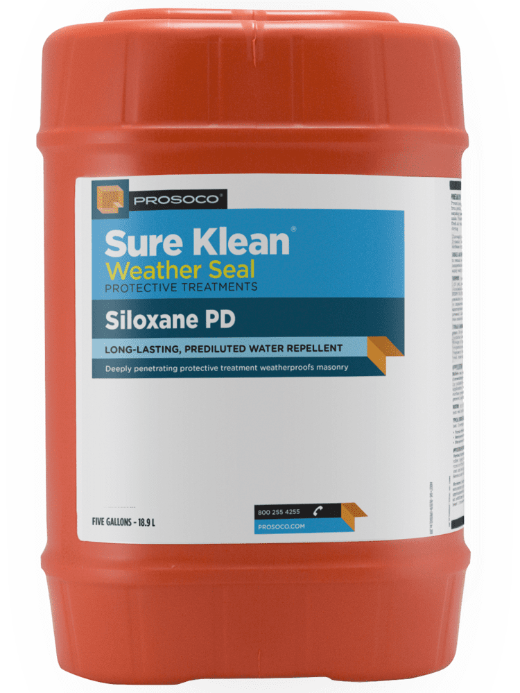 PROSOCO Siloxane PD - Ready-to-Use, Pre-Diluted, Water Repellent for Concrete, Masonry and Stucco. Concrete, brick and paver sealer