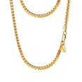 thumbnail image 1 of PROSTEEL 14K Gold Plated Chain for Men Women Stainless Steel Round Link Chain Necklaces 4mm Non-tarnish Hypoallergenic Birthday Valentines Day Jewelry Gift 14 Inch, 1 of 8