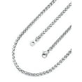 thumbnail image 1 of PROSTEEL 3mm Wheat Necklace for Men Women Stainless Steel Chain Necklaces Silver Sturdy Chain Collection Jewelry Christmas Gift for Husband Father - 18inches, 1 of 9