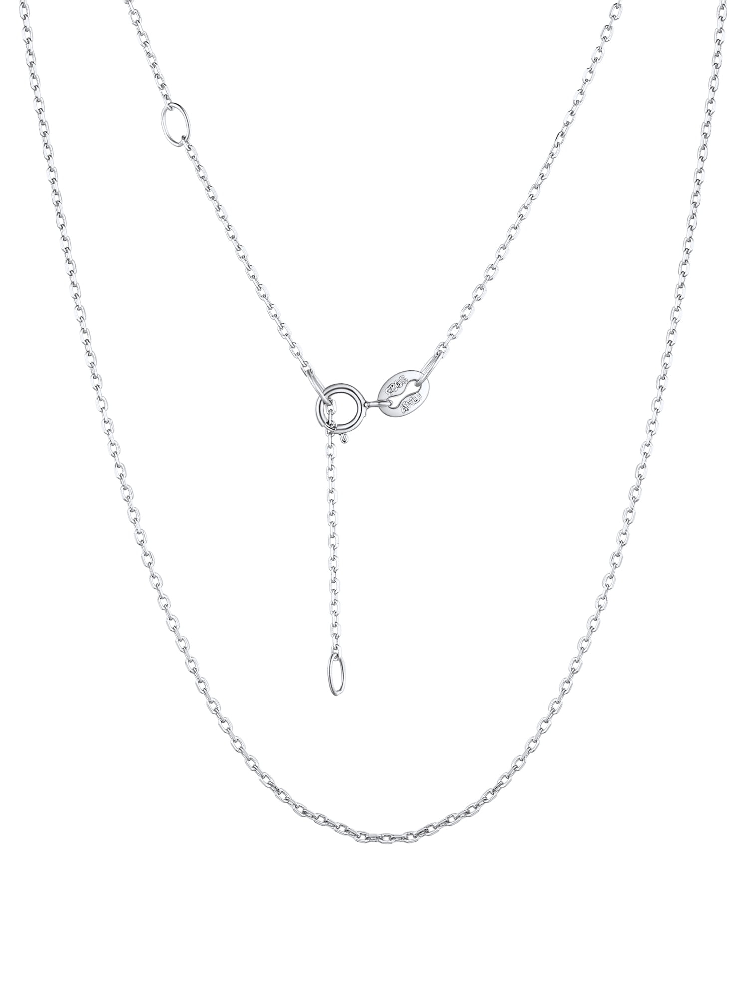 PROSTEEL 925 Sterling Silver Chain Necklace Chain for Women 1.1mm Cable Chain Necklace Thin Sturdy 24 inch Fine Jewelry Collection Gift for Mom Wife