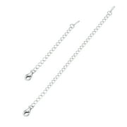 PROSTEEL 925 Sterling Silver Necklace Extenders 2 Pcs Durable Extender Chain Extension for Necklace Bracelet Anklet Lobster Clasp(2 /4 inch), Silver