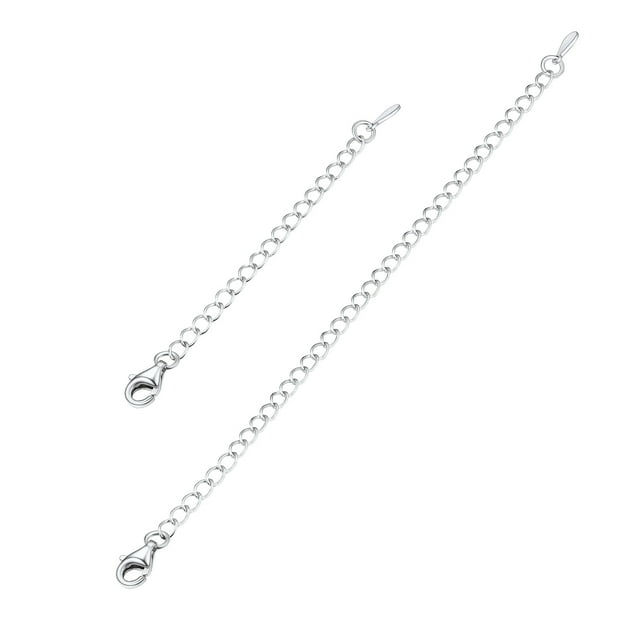 PROSTEEL 925 Sterling Silver Necklace & Bracelet Extenders, 2 pcs with