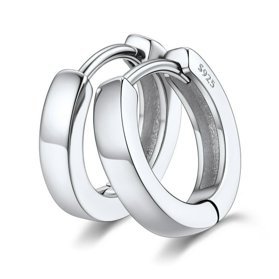 PROSTEEL 925 Sterling Silver Womens Small Hoop Earring Cute Birthday Christmas Mother's Day Gift Round Earrings Jewerly for Daughter Mom Wife