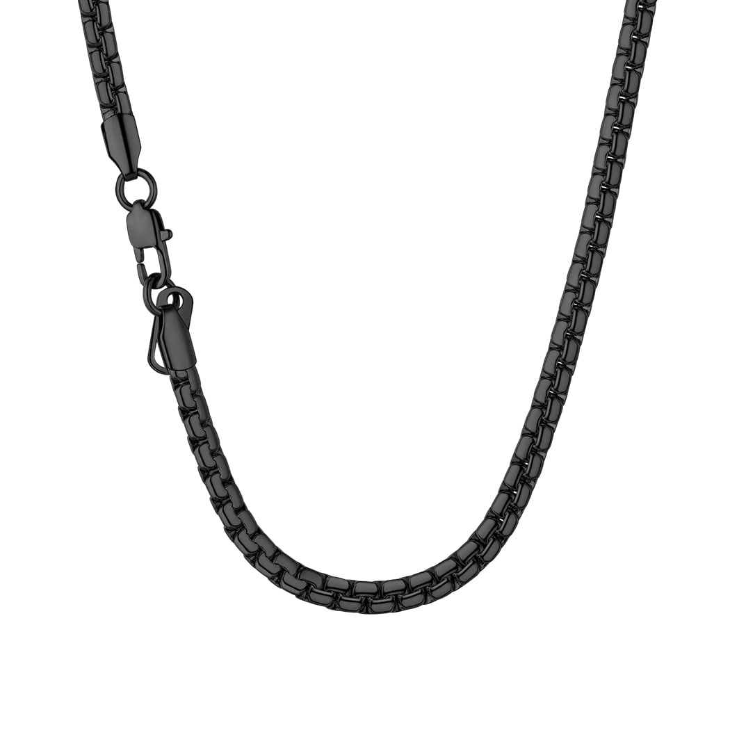 Necklace Chain Only, Chain Necklace Men Black, Box Chain Necklace
