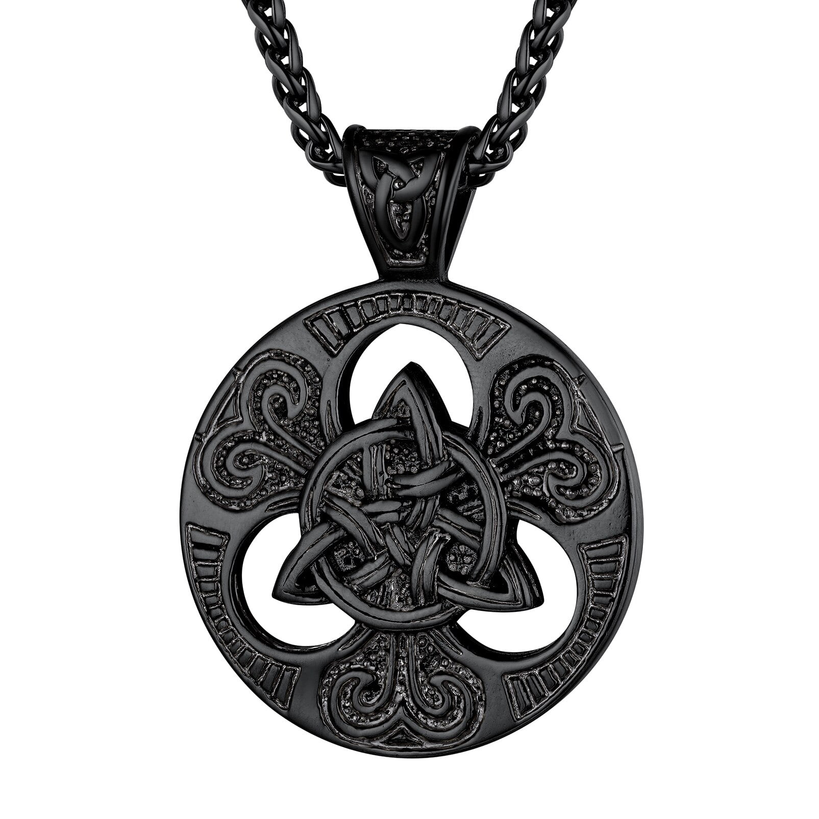 Sterling Silver Men's Celtic Knot Ingot Necklace - ShanOre Irish Jewlery