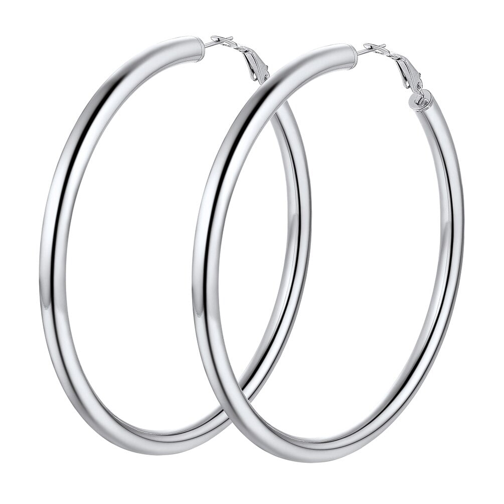 Fashionable And Trendy Hoops Bali In 10 mm 92.5 Sterling Silver Hoop  Earrings