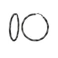 thumbnail image 1 of PROSTEEL Chunky Hoop Earrings for Women Black Twisted Earring 30mm Fashion Ear Jewelry Gift Anniversary, 1 of 9