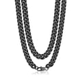 thumbnail image 1 of PROSTEEL Cuban Chain for Men 10mm Chunky Stainless Steel Miami Black Necklace 18 Inch Birthday Valentines Father Day Jewelry Gifts for Husband Dad, 1 of 8
