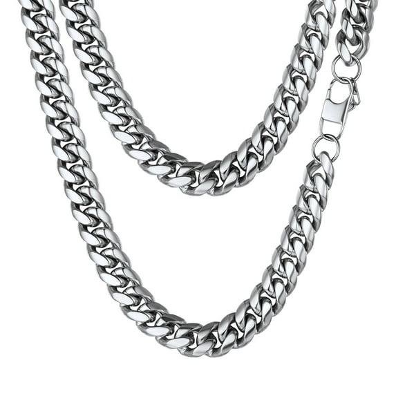PROSTEEL Cuban Chain for Men 14mm Thick Stainless Steel Miami Necklace 30 Inch Hip Hop Mens Gift for Birthday
