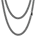 thumbnail image 1 of PROSTEEL Cuban Chain for Men Black Plated 4.8mm Miami Cuban Necklace 26 Inch Hip Hop Mens Gift for Birthday, 1 of 8