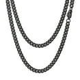 thumbnail image 1 of PROSTEEL Cuban Chain for Men Black Plated 6mm Miami Cuban Necklace 28 Inch Hip Hop Mens Gift for Birthday, 1 of 8
