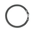 thumbnail image 1 of PROSTEEL Men Chain Bracelet Black Cuban Curb Bracelet 6MM 7.5 inch Stainless Steel Wrist Bracelet Mens Birthday Valentines Day Jewelry Gifts for Him Dad Adults Age, 1 of 8