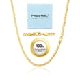thumbnail image 1 of PROSTEEL 3mm/5mm Cuban Necklace Pure S925 Sterling Silver Chain for Women Sensitive Skin Hypoallergenic Gold Plated Birthday Graduation Gift for Female Mom Wife, 1 of 9