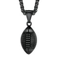 thumbnail image 1 of PROSTEEL Football Necklace Black Ball Pendant Sport Necklaces for Son Father Mens Stainless Steel Birthday Gift Jewelry, 1 of 9