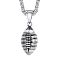 thumbnail image 1 of PROSTEEL Football Necklace Silver Ball Pendant Sport Necklaces for Son Father Mens Stainless Steel Birthday Gift Jewelry, 1 of 9