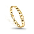 thumbnail image 1 of PROSTEEL Gold Plated Cuban Bracelet for Men Thick 14K Gold Plated Curb Link Chain 8MM 8.3 Inch Stainless Steel Wrist Bracelets Birthday Father Day Jewelry Gifts, 1 of 9